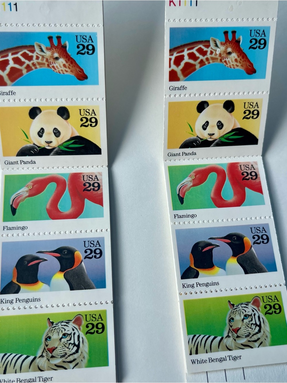 Vintage USA 29¢ Wildlife Stamp Set - Colorful Animal Designs - 4 sets of 20